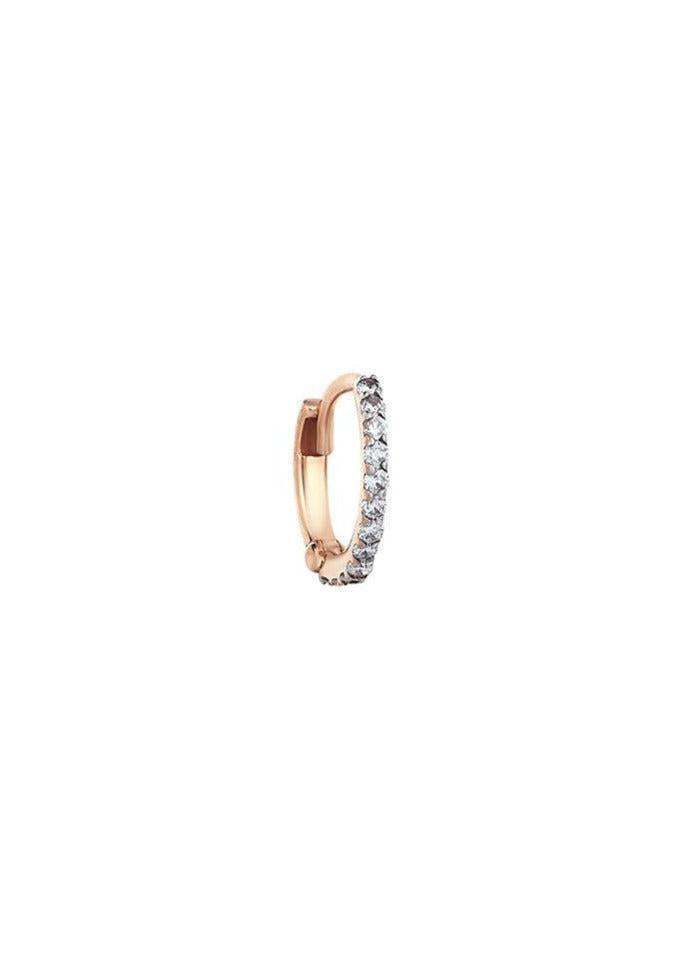 Boucle D'Oreille "Tiny Hoop" Diamants Blancs