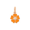 Flower Pendant Rose Gold Diamond Resin Tangerine