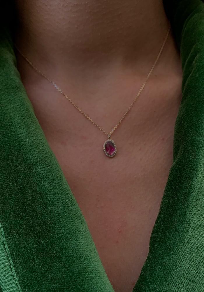 Collier Stella Tourmaline Watermelon - Celine Daoust