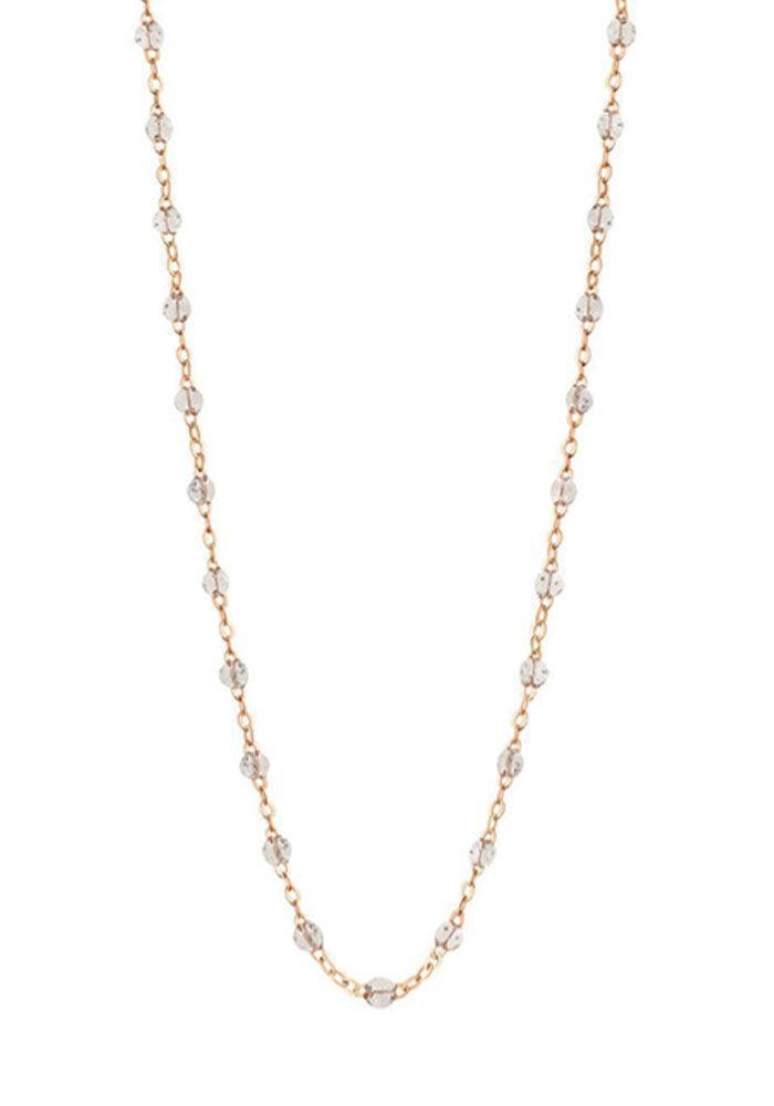 Sautoir Classique Gigi Or Rose Et Perles Résines Sparkle 60cm