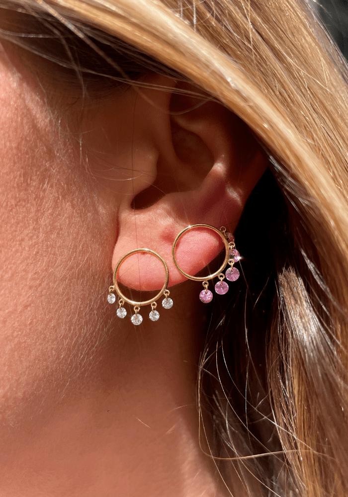Boucle D'Oreille "Bohème" Saphirs