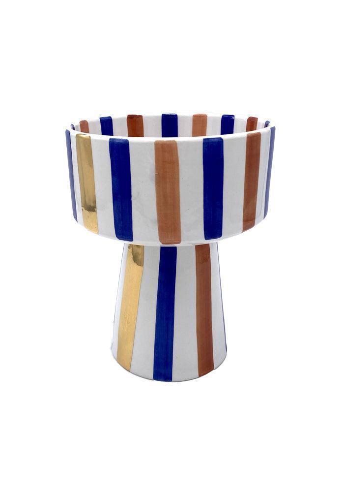 Coupe A Fruits Ourika Moyen Modèle Bleu Et Doré - Chabi Chic