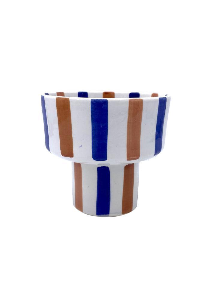 Coupe A Fruits Petit Modèle Ourika Bleu Et Doré - Blush Sélection