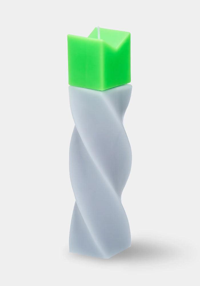 Bougie Spins Crown Torsadée Verte - Candle Hand