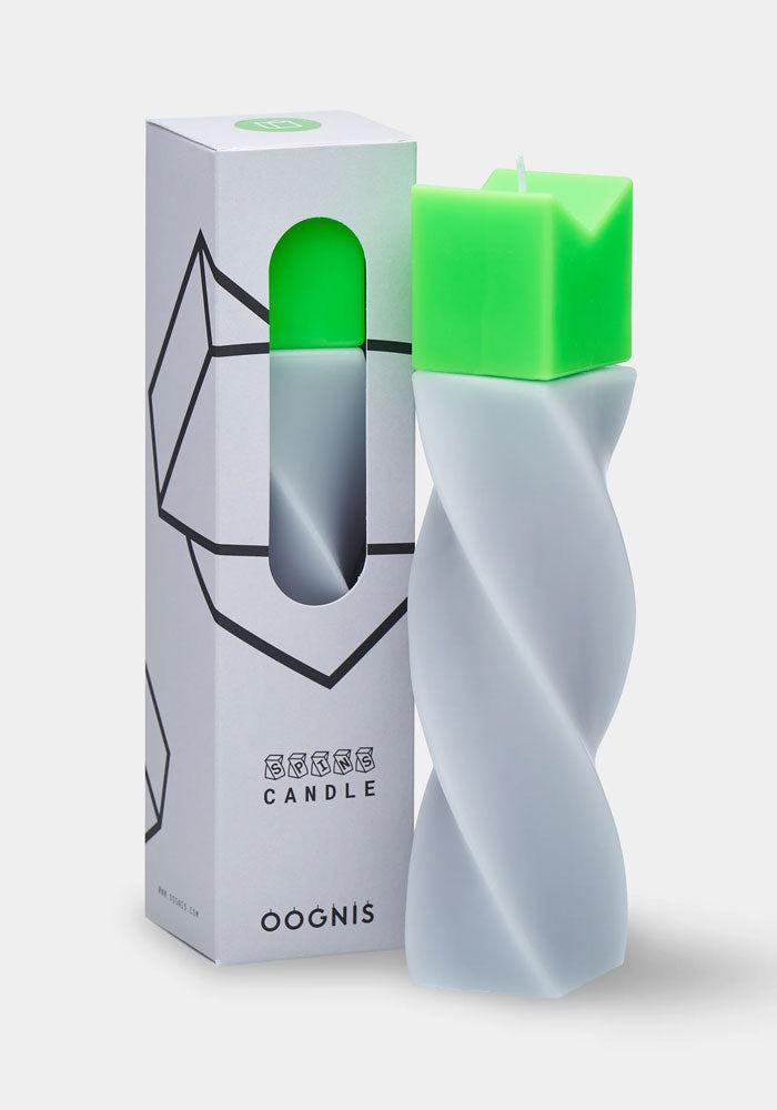 Bougie Spins Crown Torsadée Verte - Candle Hand