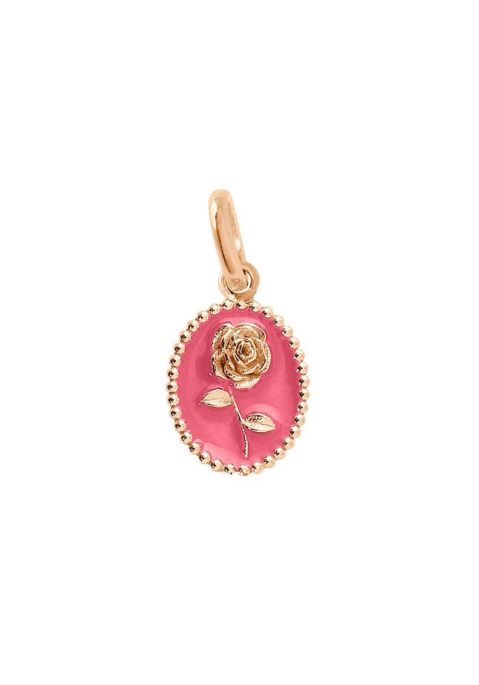 Pendentif Rose Résine Rose Or Rose - Gigi Clozeau