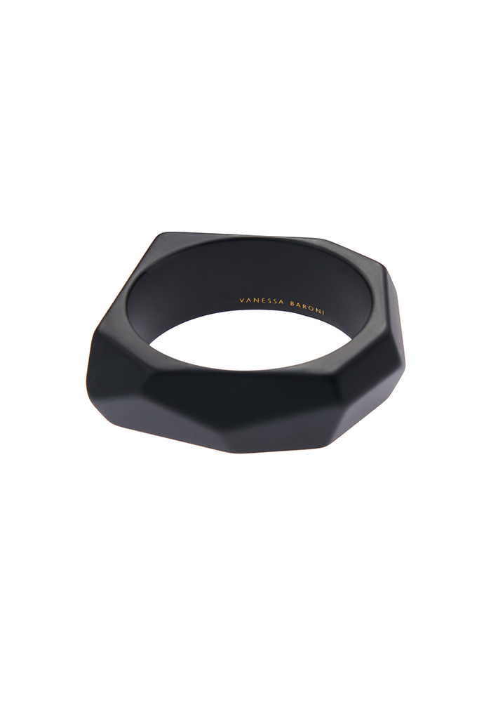 Manchette Asymétrique 3D Noir Mat - Vanessa baroni