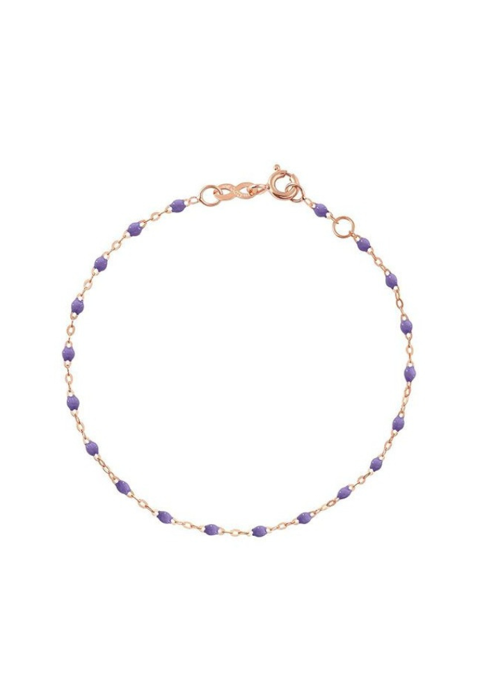 Bracelet Classique Gigi Or Rose Et Résines Mauve 17cm