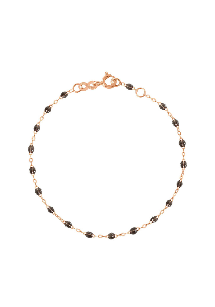 Bracelet Classique Gigi Or Rose Et Résines Quartz 17cm