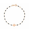 Pulsera Cruz Oro Rosa Y Resinas Negras 17cm
