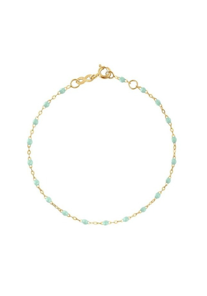 Bracelet Classique Gigi Or Jaune Et Résines Jade 17cm