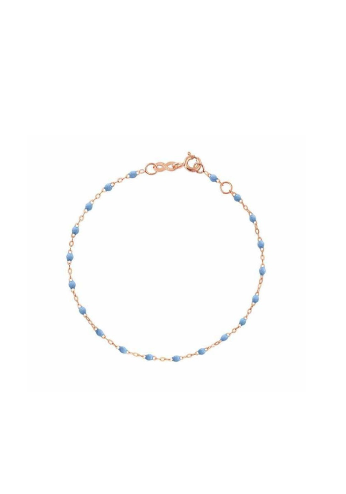 Bracelet Enfant Classique Gigi Or Rose Et Résines Ciel 13cm