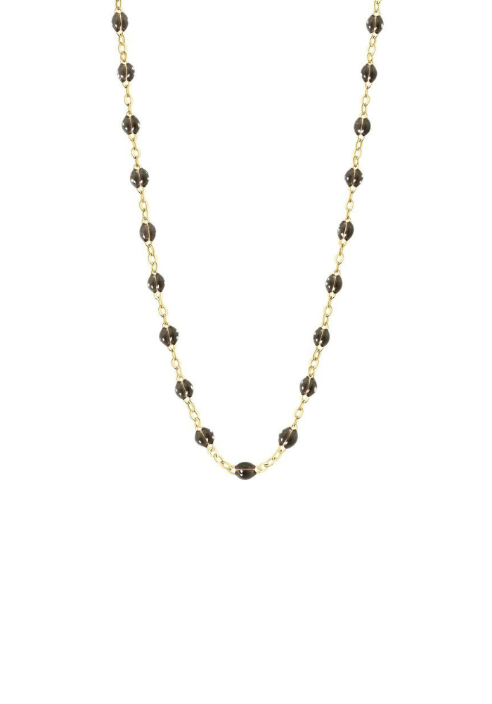 Collier Classique Gigi Or Jaune Et Résines Quartz 42cm
