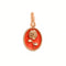 Pendentif Rose Or Rose Résine Corail