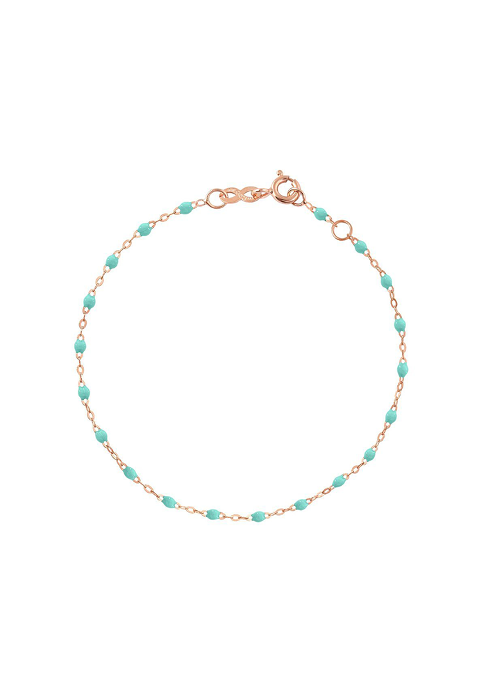 Bracelet Enfant Classique Gigi Or Rose Et Résines Vert D'Eau - Gigi Clozeau