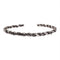 Brazalete En Cuerda Bajo Y Trenza Plana Plata Vieja