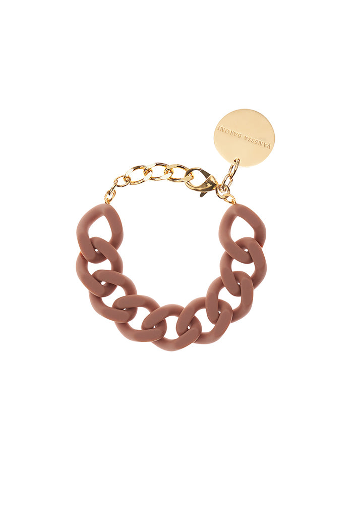 Bracelet Flat Chain Matt Caramel - Vanessa Baroni