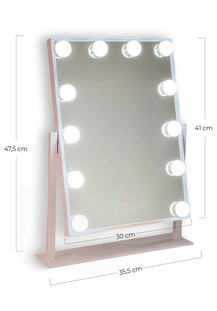 Miroir Khloe Avec 12 Lumieres LED - Blush Selection