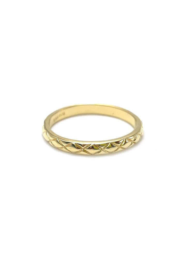 Bague Fine A Motifs Losanges - Canyon