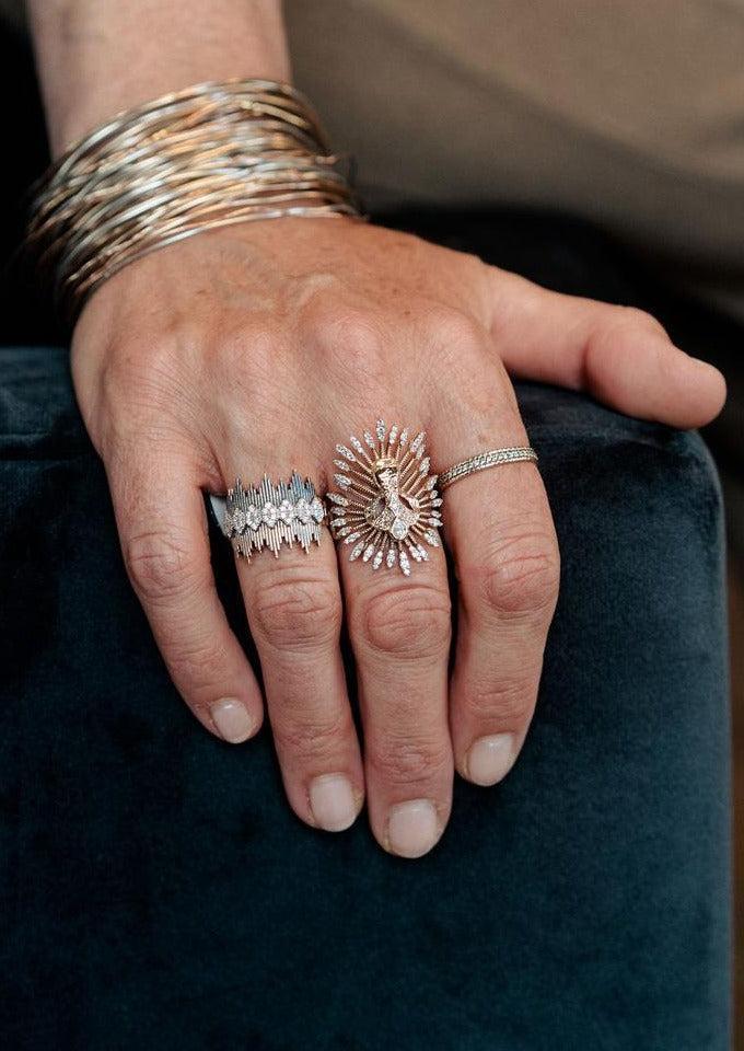Bague "Balcony Large Avec Multipointes"