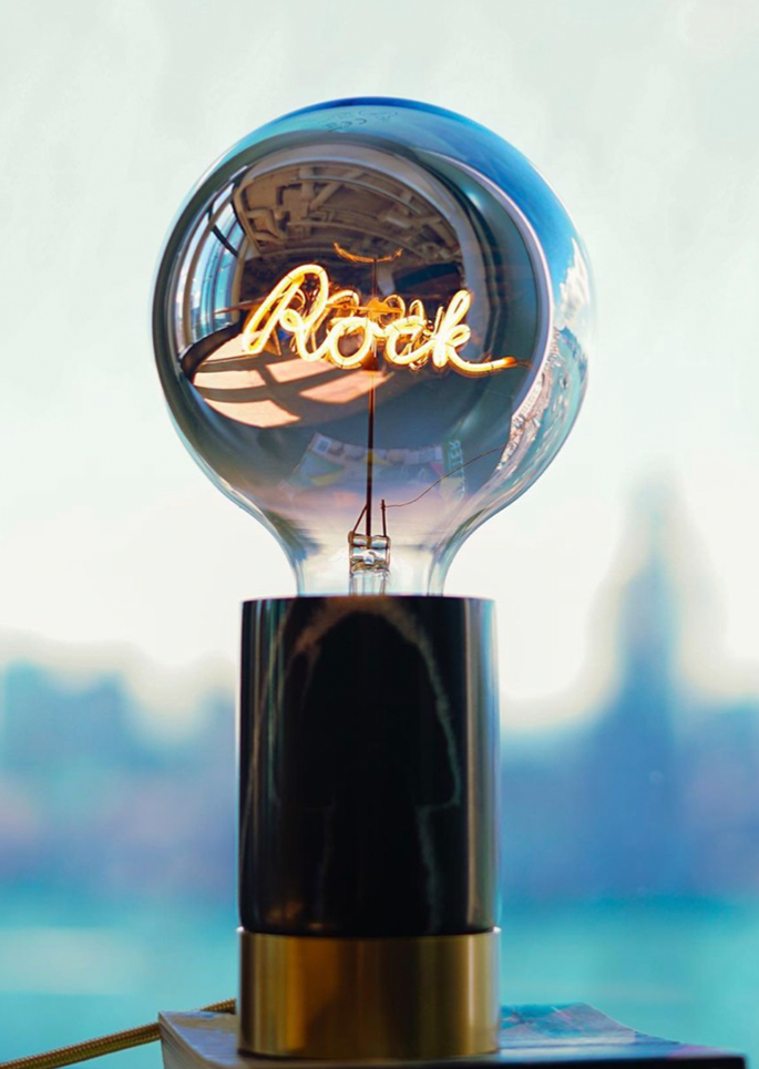 Ampoule « Rock » Verre Ambre