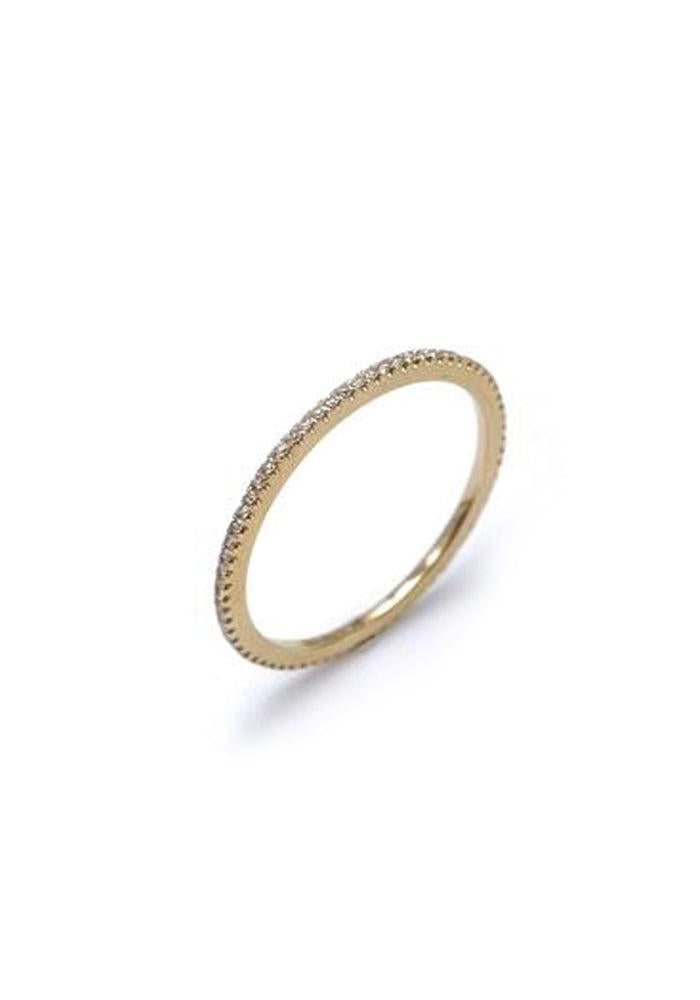 Bague Cosmos En Or Jaune 14k Et Diamants Blancs