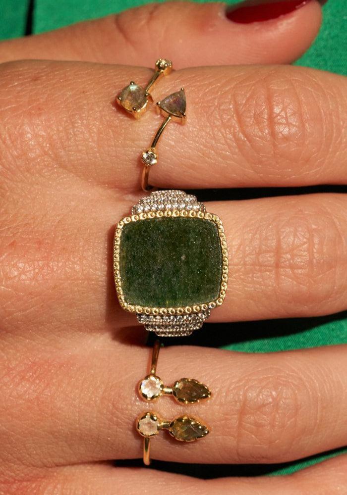 Bague “Kara” Aventurine - Be Maad
