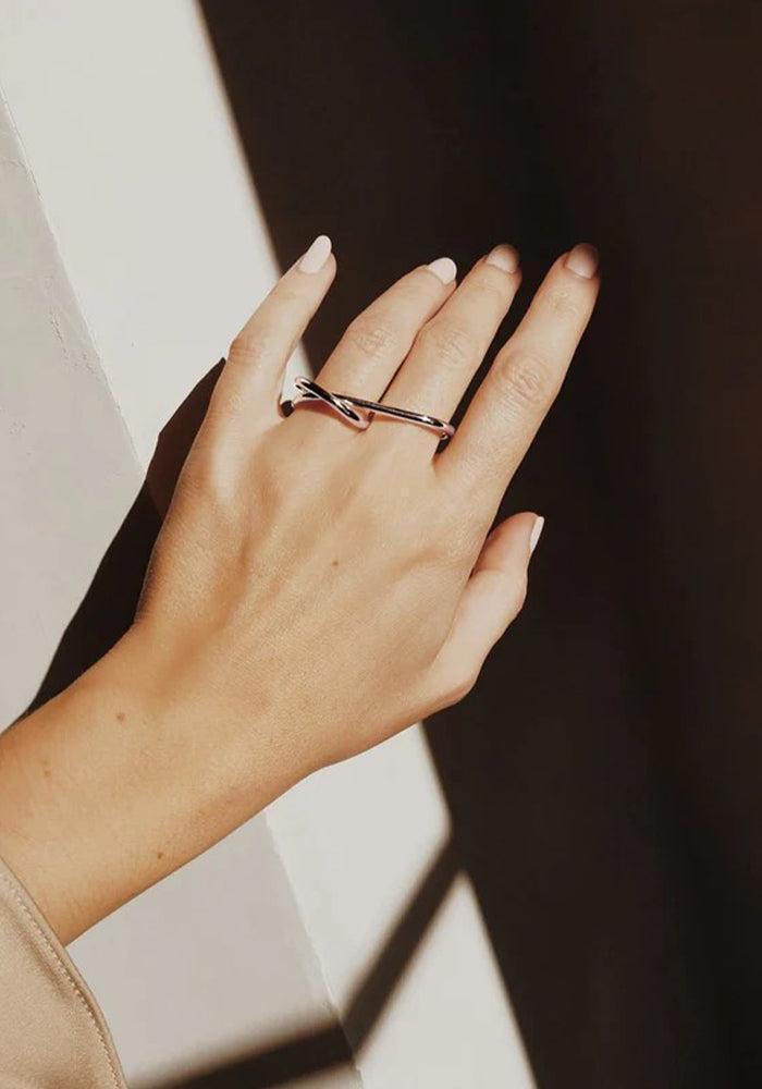 Bague Double L'Audacieuse Réversible Argent