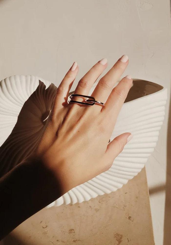 Bague Double L'Audacieuse Réversible Argent