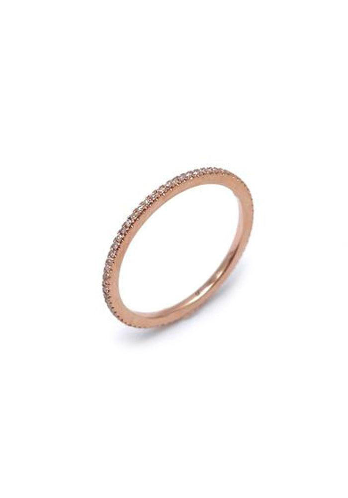 Bague Cosmos En Or Rose 14k Et Diamants Blancs - Blush Selection