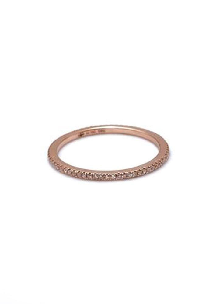 Bague Cosmos En Or Rose 14k Et Diamants Blancs - Blush Selection