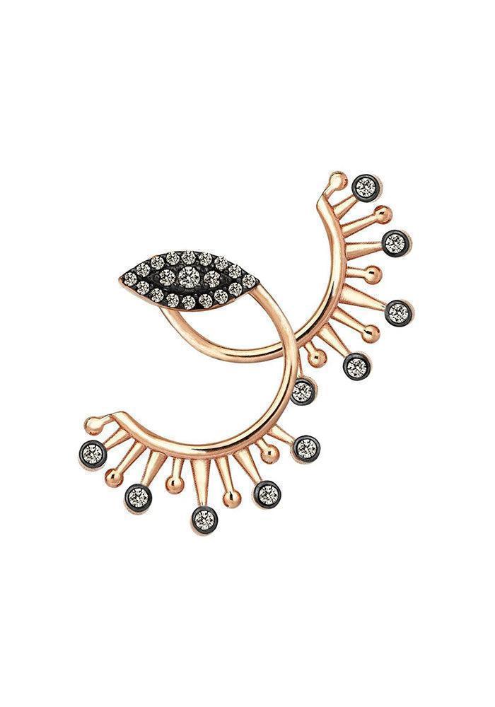 Boucles D'Oreille 10th Eye Eternal Diamants Champagnes - Kismet By Milka
