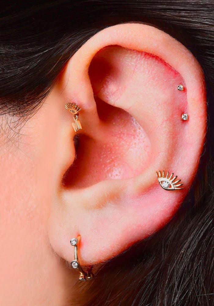 Boucle D'oreille "Evil Eye Piercing"