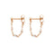 Boucles D'oreilles Classique Gigi Or Rose Et Résines Opale