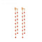 Boucles D'Oreilles Dansantes Classique Gigi Or Rose Résines Corail
