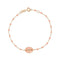 Bracelet Madone Résinée Or Rose Et Résines Saumon 17cm