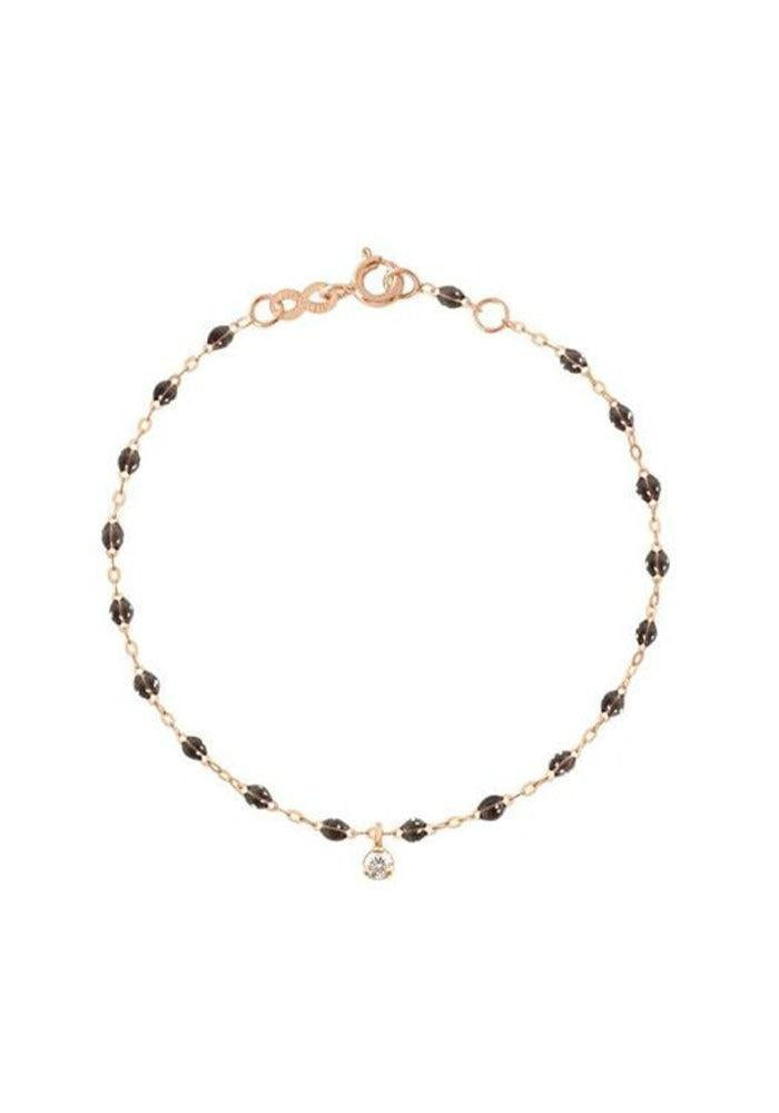 Bracelet Gigi Suprême Or Rose Diamant Et Résines Quartz 17cm