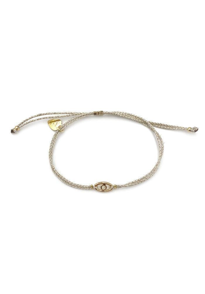 Bracelet Cordon Oeil Plaqué Or Jaune - Sing A Song