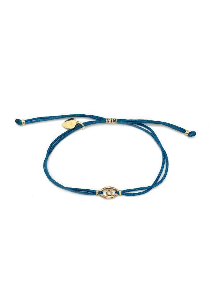 Bracelet Cordon Oeil Plaqué Or Jaune - Sing A Song