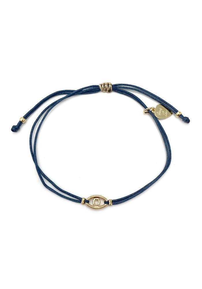 Bracelet Cordon Oeil Plaqué Or Jaune - Sing A Song