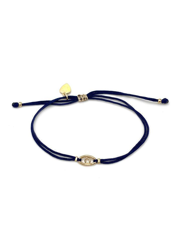 Bracelet Cordon Oeil Plaqué Or Jaune - Sing A Song