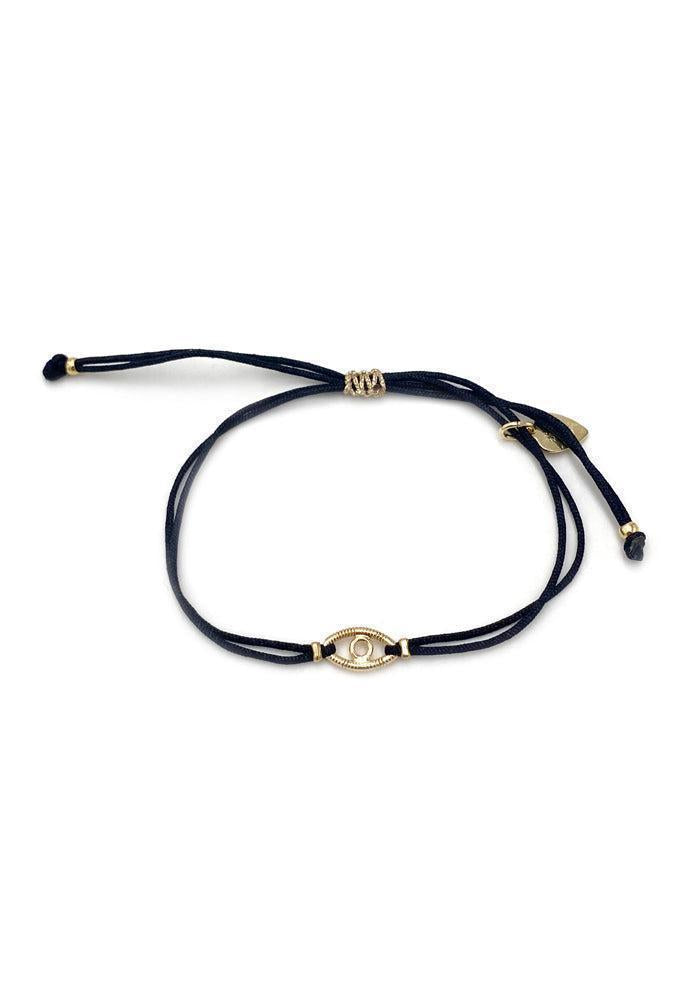 Bracelet Cordon Oeil Plaqué Or Jaune - Sing A Song