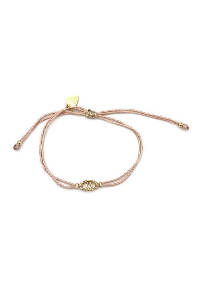 Bracelet Cordon Oeil Plaqué Or Jaune - Sing A Song
