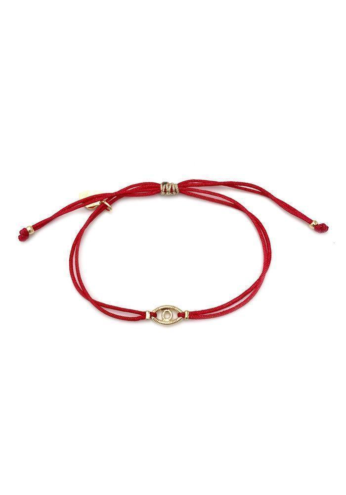 Bracelet Cordon Oeil Plaqué Or Jaune - Sing A Song