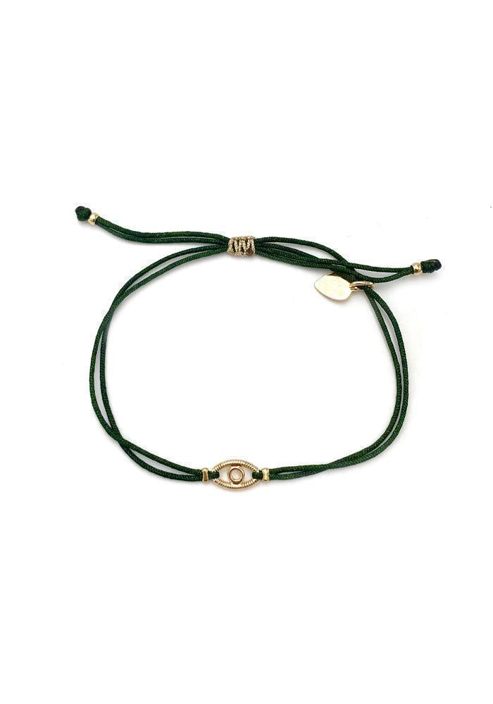 Bracelet Cordon Oeil Plaqué Or Jaune - Sing A Song