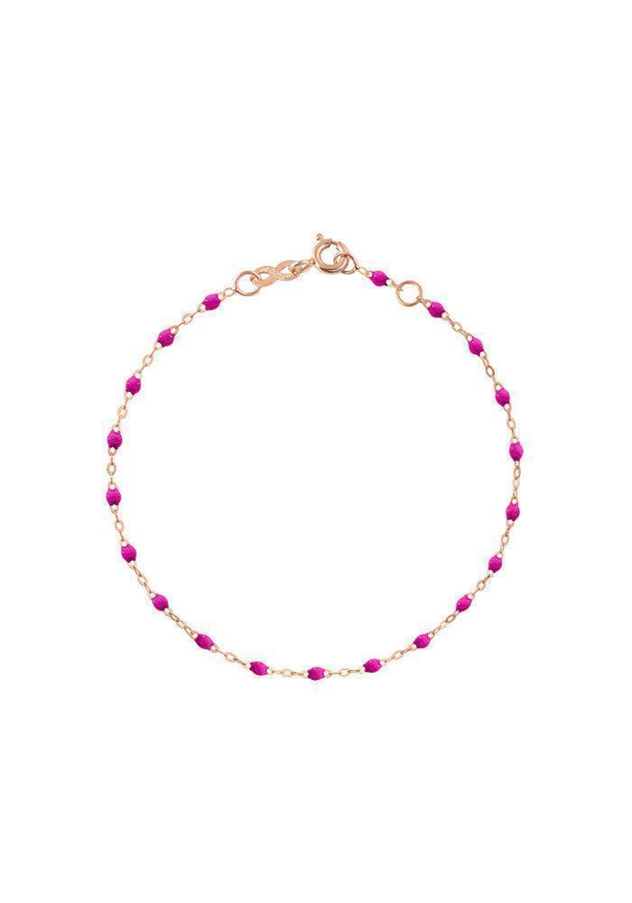Bracelet Classique Gigi Or Rose Et Résines Rose Bonbon 15cm - Gigi Clozeau