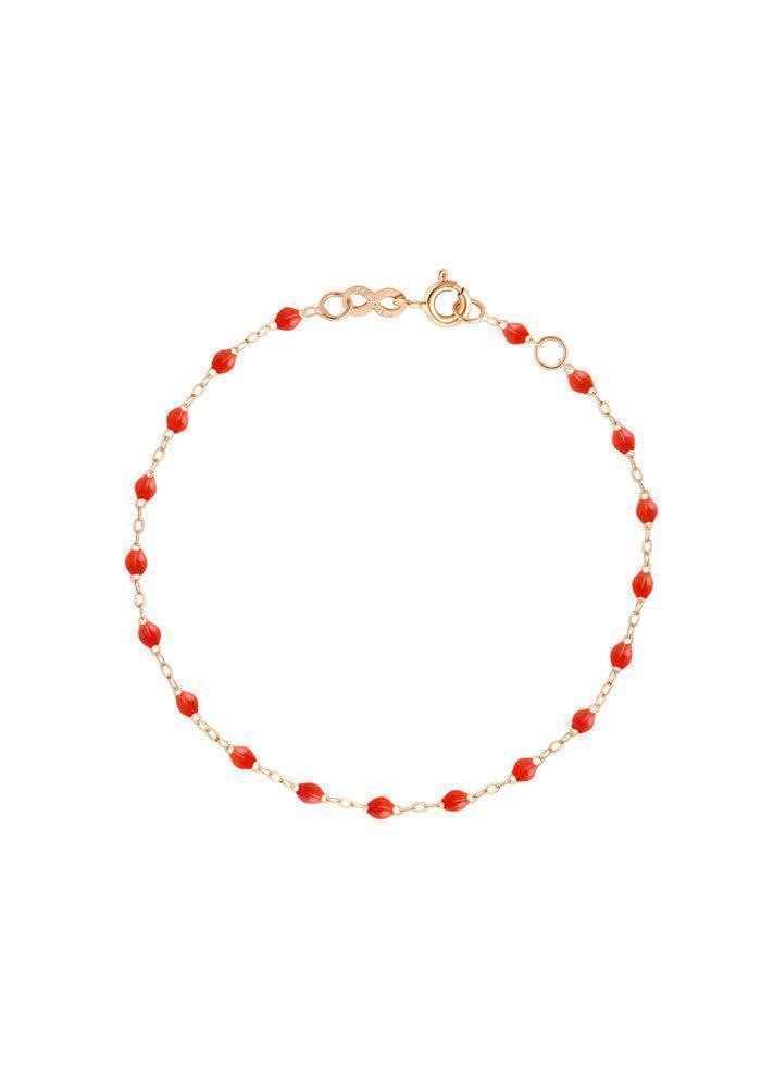 Pulsera Clásica Gigi Oro Rosa Y Resinas Coral 15cm