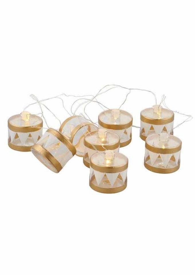 Guirlande Lumineuse "Elly" Tambours Dorés