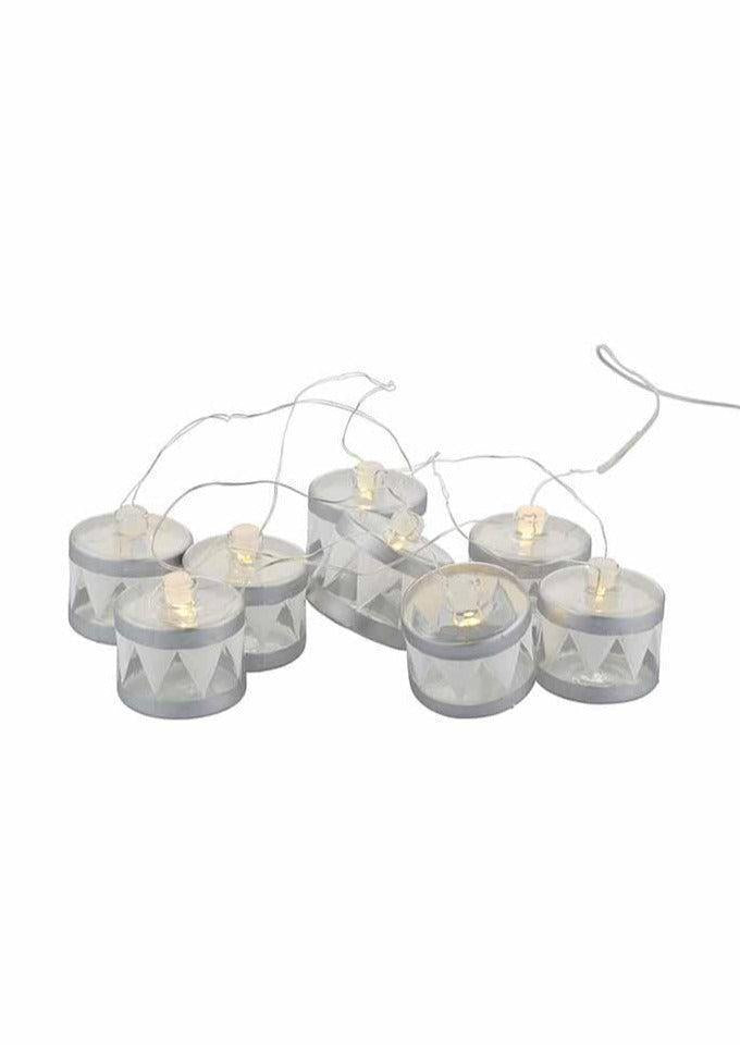 Guirlande Lumineuse "Elly" Tambours Argentés