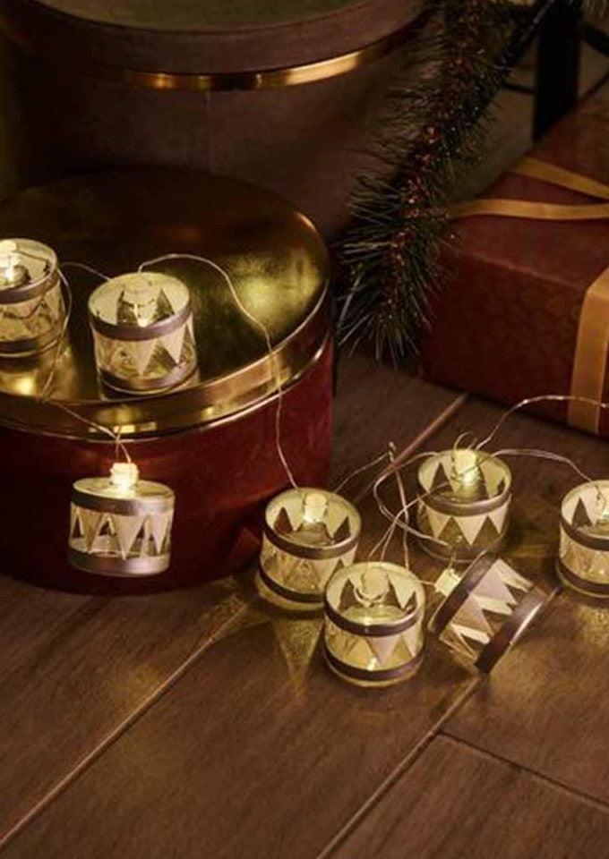 Guirlande Lumineuse "Elly" Tambours Argentés